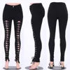 New Plus Size Legging Fashion Sexy Front Lace up Pencil Pants Cotton Cross Bandage Trousers Skinny High Waist Leggings