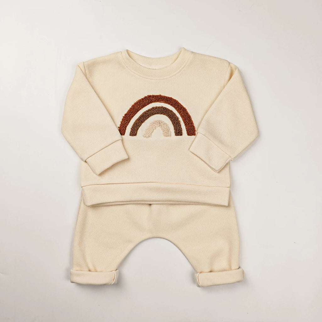 Fashion Baby Clothes Set Spring Toddler Baby Boy Girl Casual Tops Sweater + Loose Trouser 2pcs Newborn Baby Boy Clothing Outfits