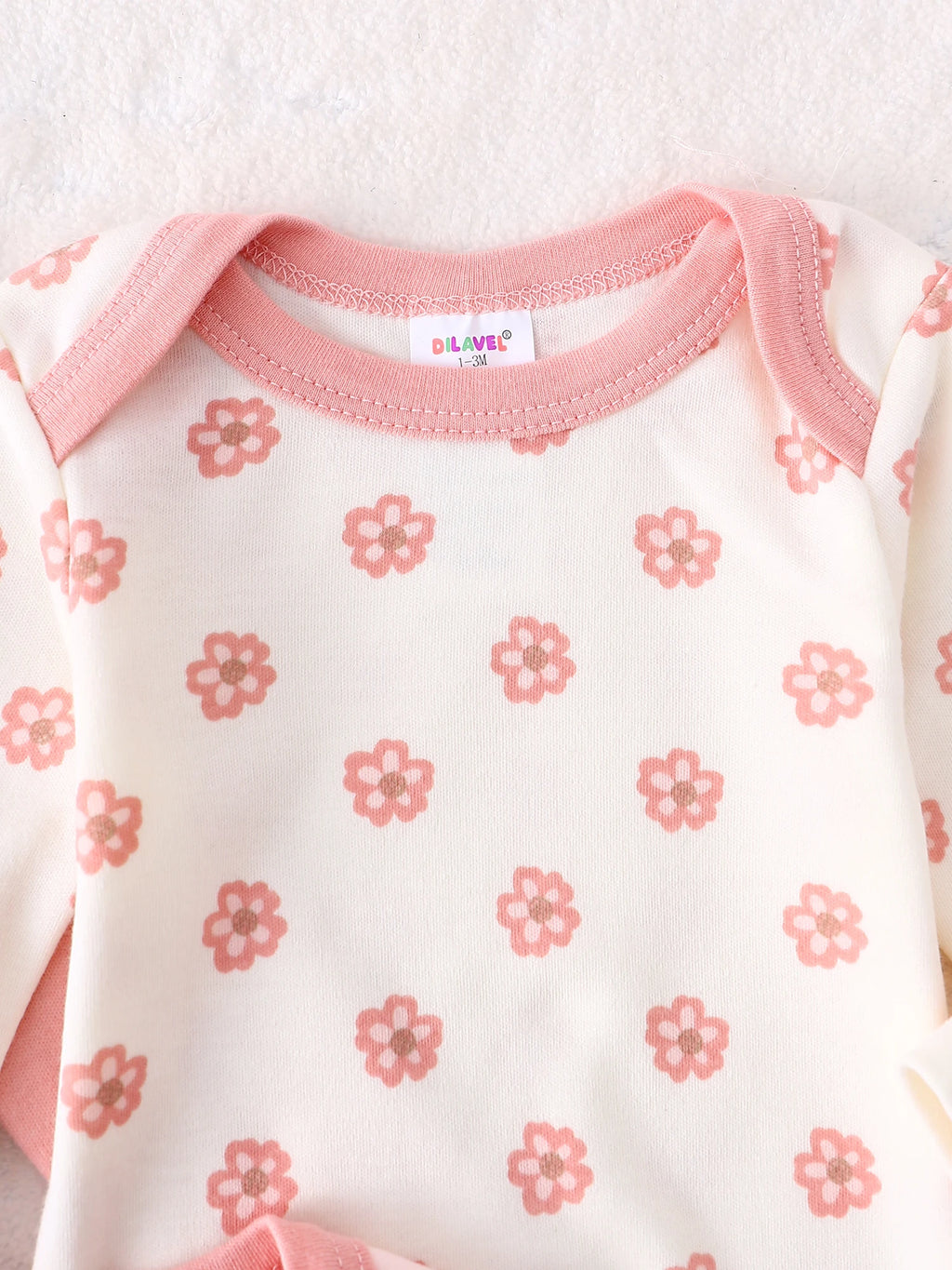 Baby Girl Clothes 3PCS Baby Girl Onesie New Style Spring/Autumn Long-Sleeved Onesie Cotton Fabric Suitable for 0-9 Months