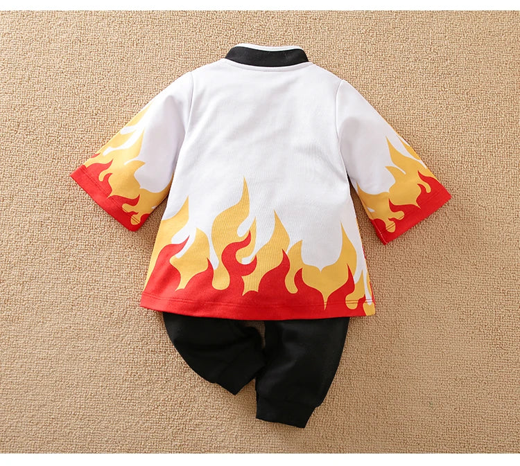 Newborn Clothes Anime Handsome Cosplay Party Comfortable Soft 0-18 Boys And Girls Spring And Autumn Long Sleeved Baby Jumpsuit