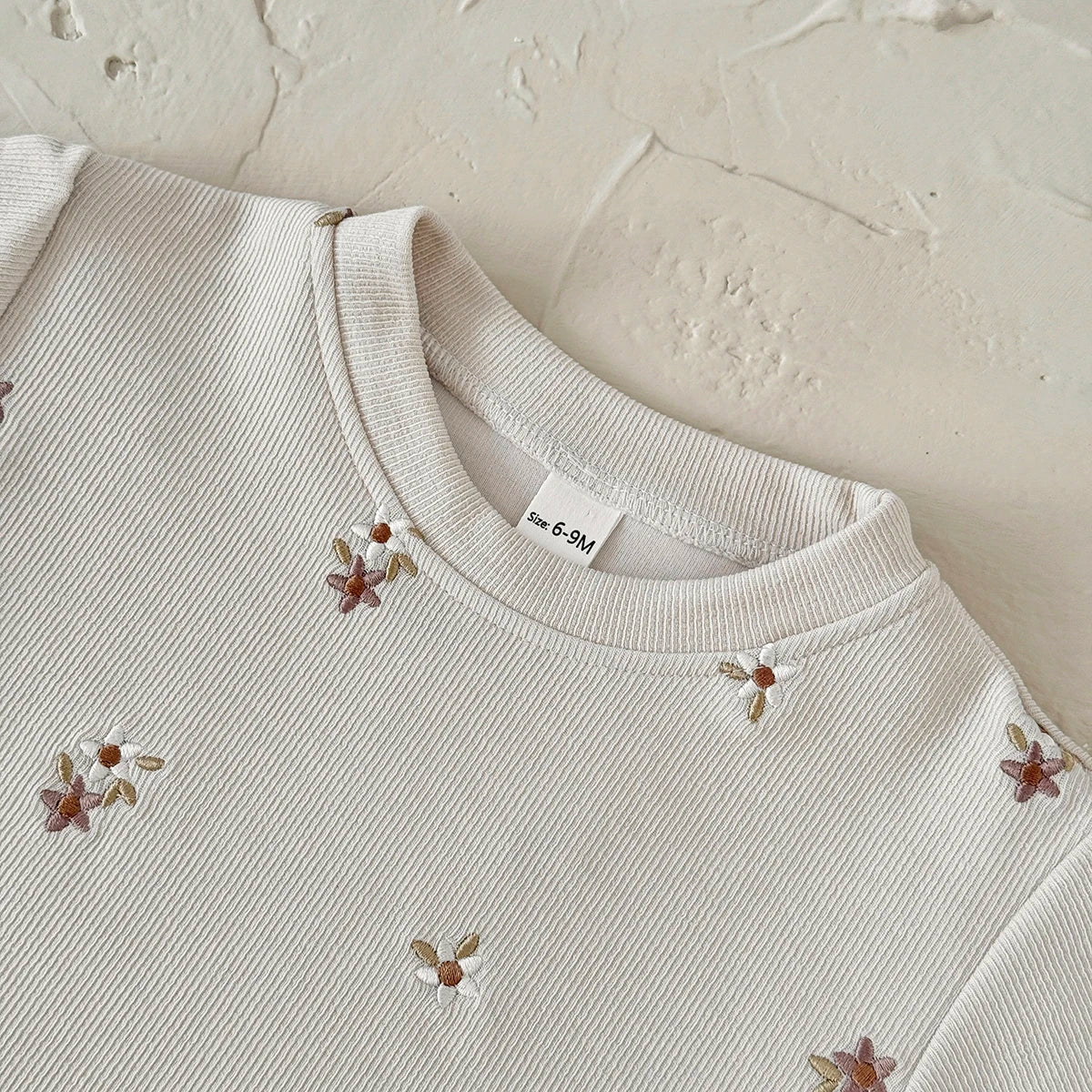Baby Girl Clothes New Design Fashion Spring Fall Floral Embroidery Top+Casual Striped Pant Sets Baby Clothes for Newborn