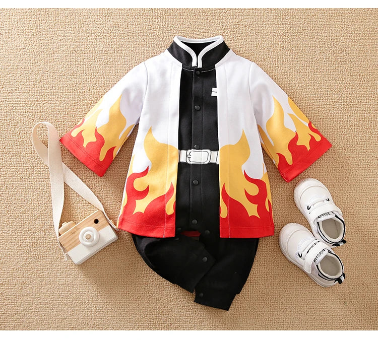 Newborn Clothes Anime Handsome Cosplay Party Comfortable Soft 0-18 Boys And Girls Spring And Autumn Long Sleeved Baby Jumpsuit