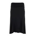Basic Solid Mermaid Hem Skirts Slim Black Folds Low-Waisted Midi Skirts Women 2025 Summer Fashion Streetwear Lady Party Bottoms