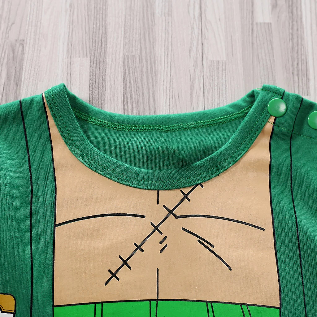 Newborn Clothing Handsome Anime Role Play Cotton Comfortable And Soft Summer Boys And Girls 0-18m Short Sleeved Baby Bodysuit