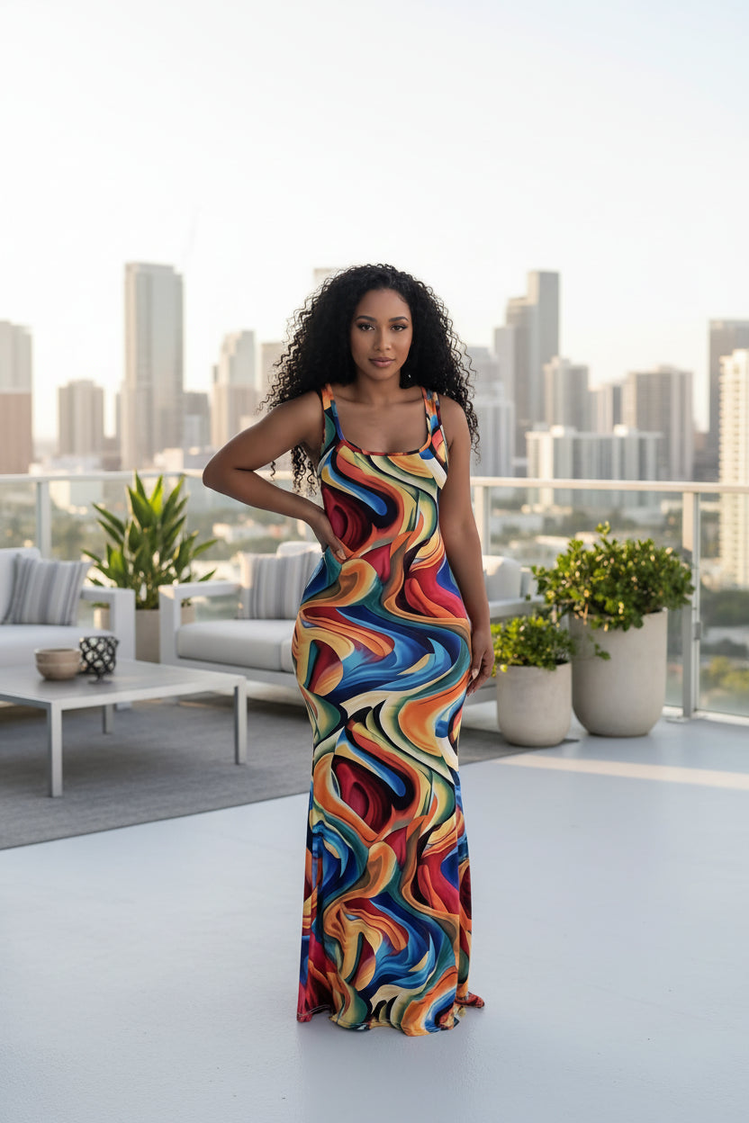 The Wavelength Suspender Gown