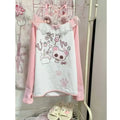 Women clothing Kawaii arcane Anime Printed T-shirt Autumn New Subculture Pink Long-sleeved T Shirt Fashion Halter Design Sense