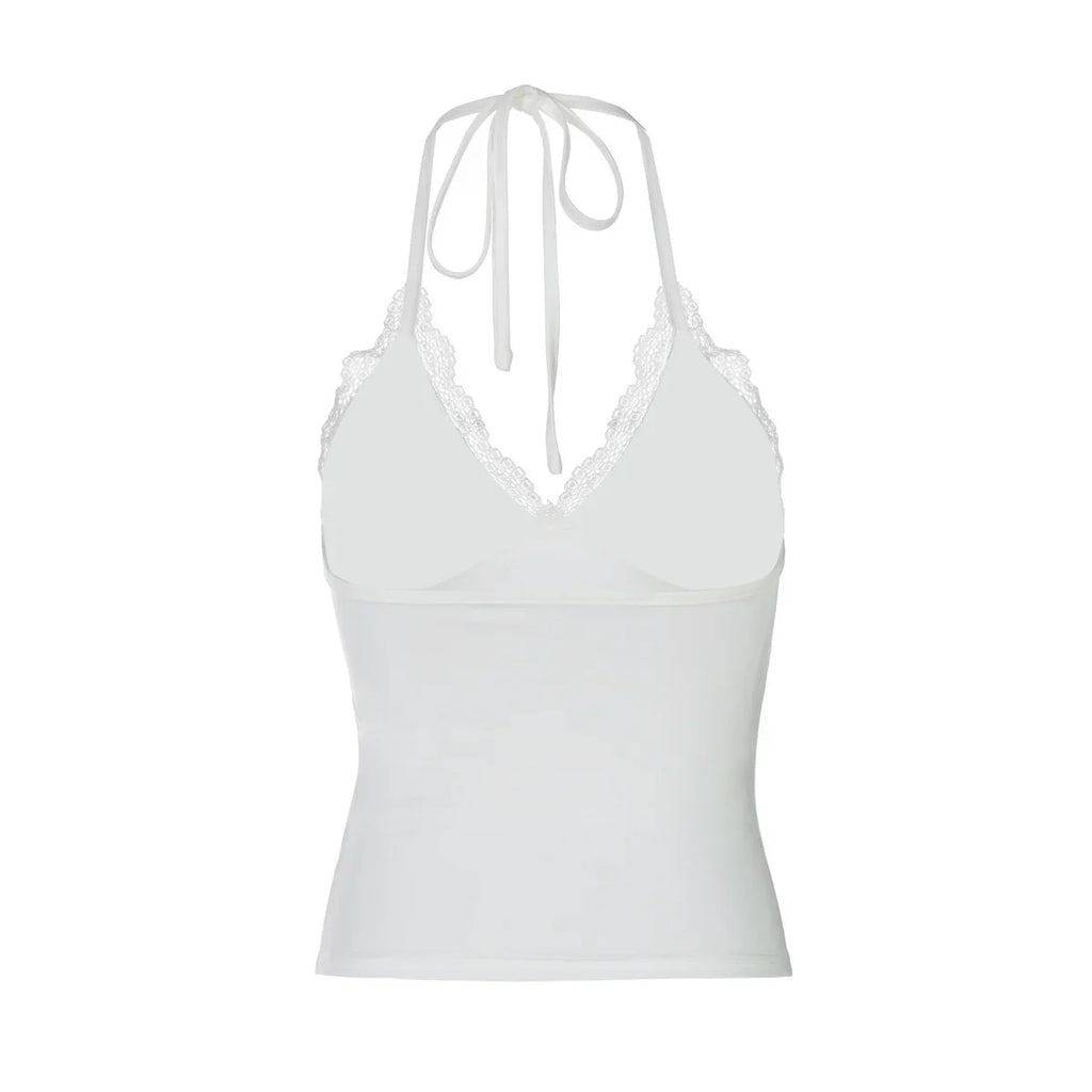2025 New Fashion Tank Top Sexy Lace Backless Women Tops Strap Tank Top Sexy Women Clothing m