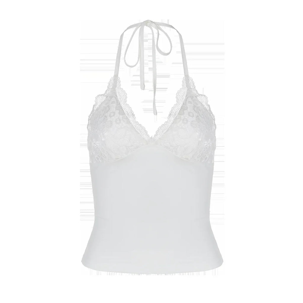 2025 New Fashion Tank Top Sexy Lace Backless Women Tops Strap Tank Top Sexy Women Clothing m