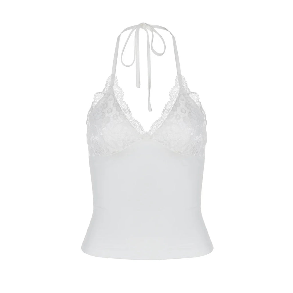 2025 New Fashion Tank Top Sexy Lace Backless Women Tops Strap Tank Top Sexy Women Clothing m